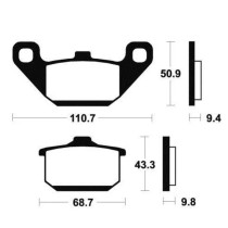 PLAQUETTE VULCAN 500 1990 1995 AVANT BENDIX MF57